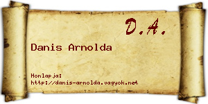 Danis Arnolda névjegykártya